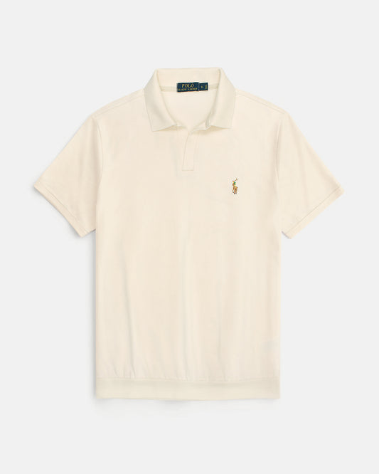 Iconic R-L Johnny Collar Polo - Off White