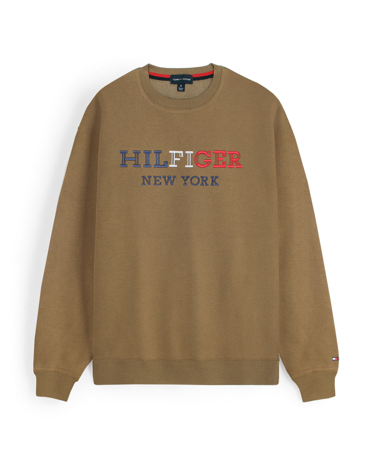 Premium Mens Flag Tommy Sweat - Brown