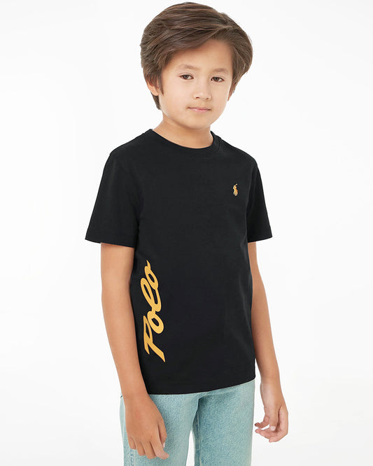 Iconic Polo Kids Tee - Black