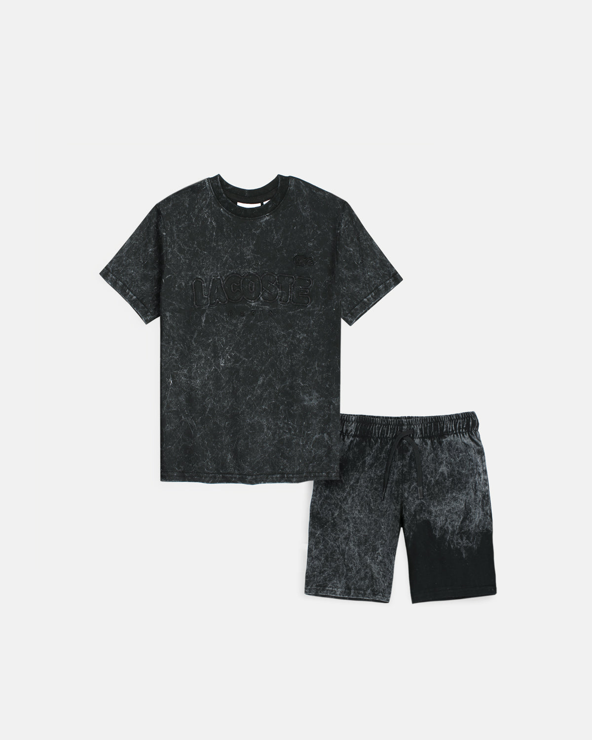 Premium Kids Acid Wash Co-ord Set - Black