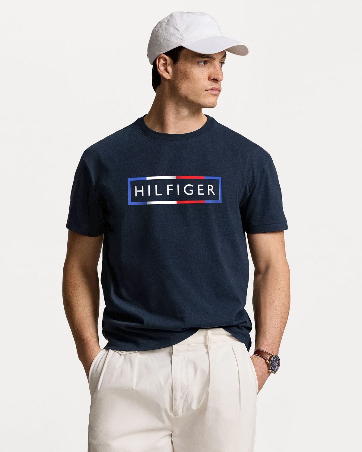 Exclusive Hilfiger Men Tee - Navy Blue