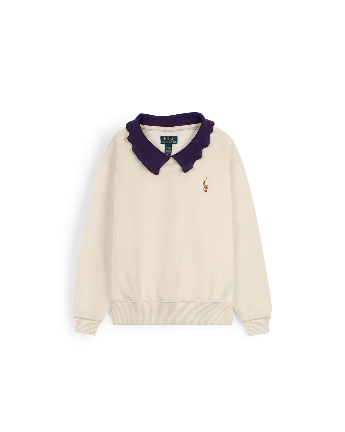 Kids Premium Collar Sweatshirt - Off White