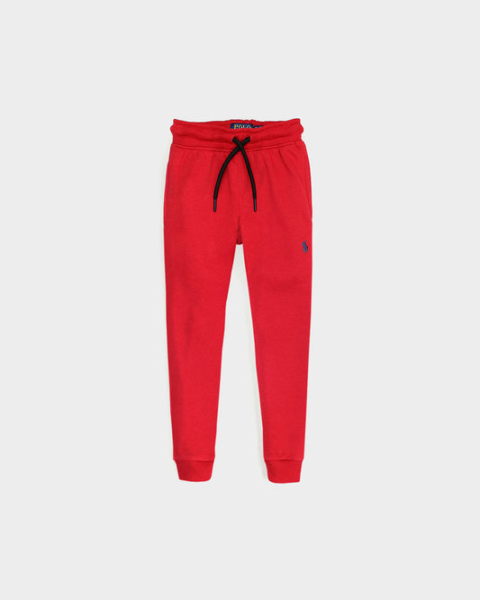 Iconic Kids Basic Pony Fleece Trouser - Red