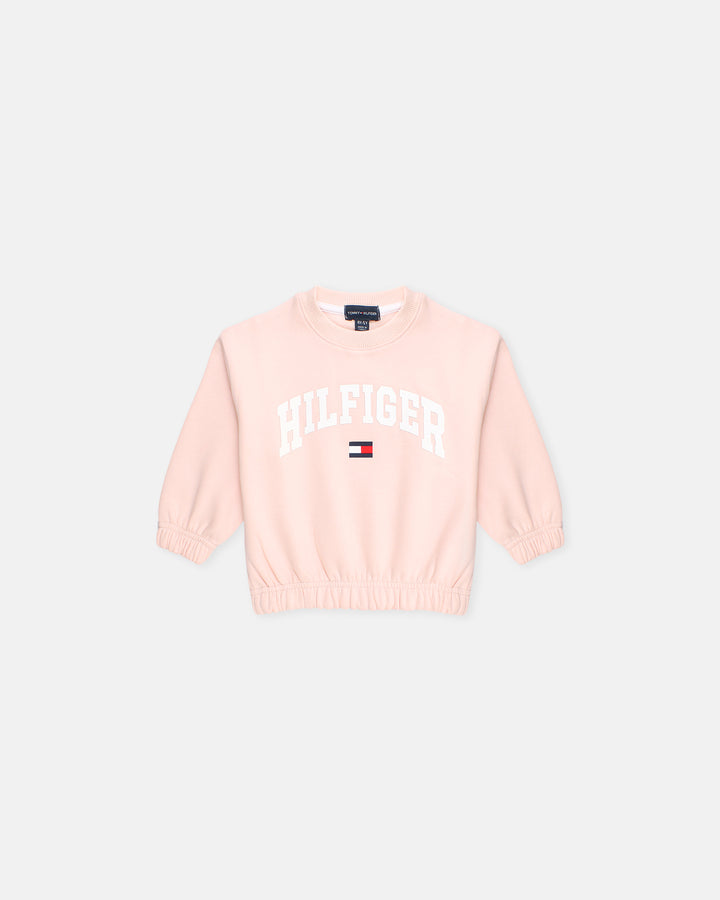 Baby Girls Hil. Ribbed Sweat - Pink