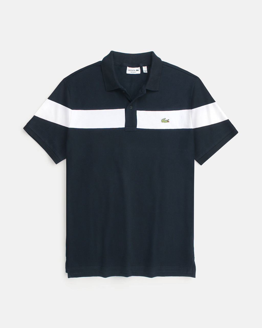 Men's Lac. Contrast Polo Shirt - Navy Blue