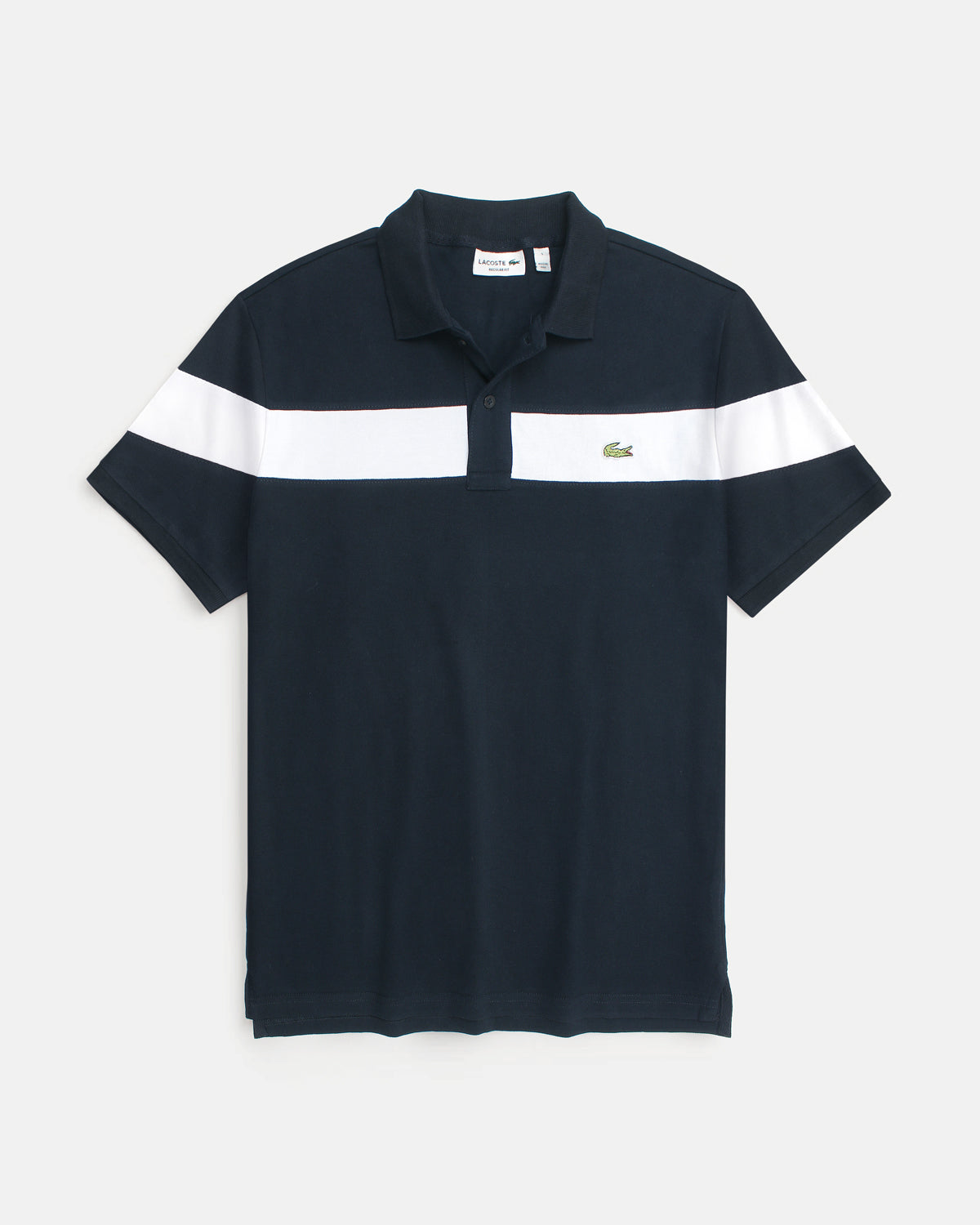 Men's Lac. Contrast Polo Shirt - Navy Blue