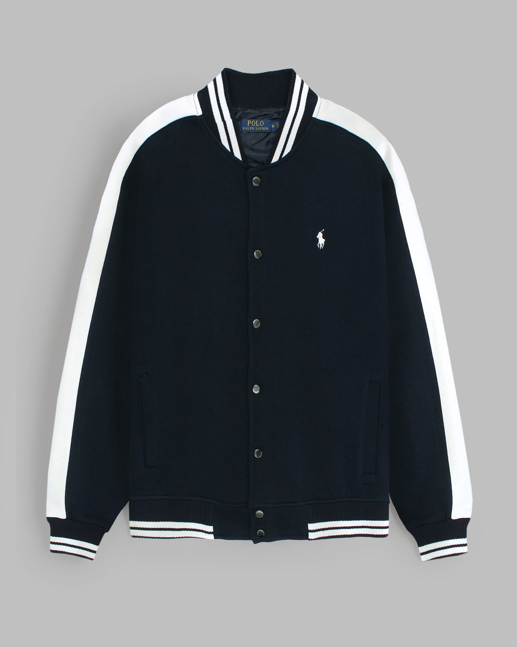 Premium Base Ball R-L Fleece Jacket - Navy Blue