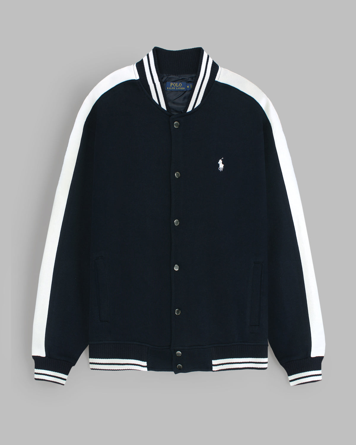 Premium Base Ball R-L Fleece Jacket - Navy Blue