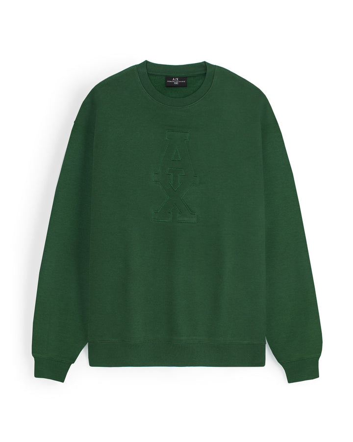 Exclusive A-X Men Embossed Sweat - Green