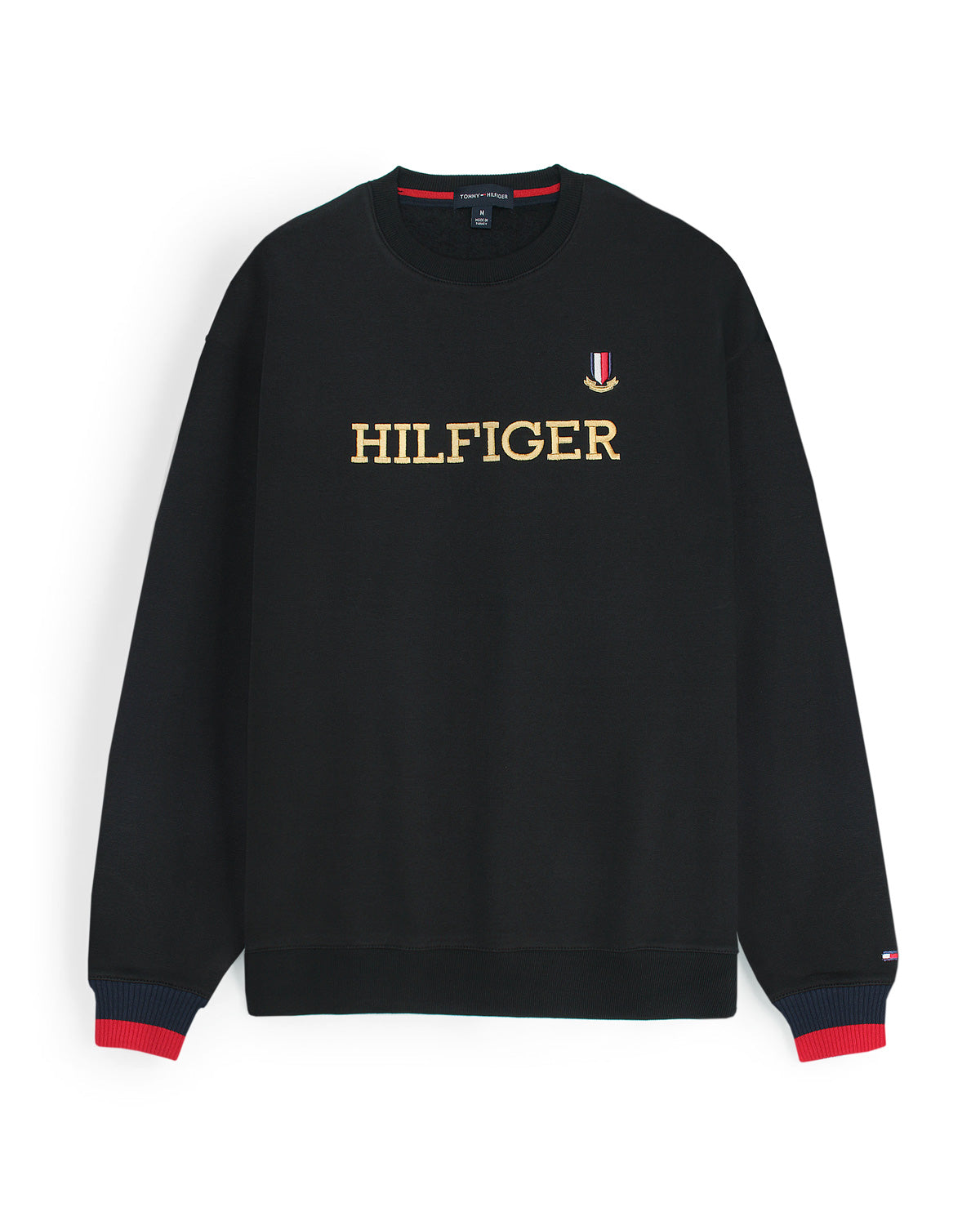 Premium Mens Flag Tommy Sweat - Black
