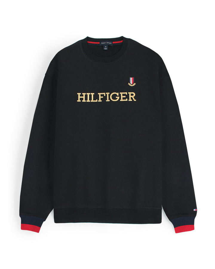 Premium Mens Flag Tommy Sweat - Black