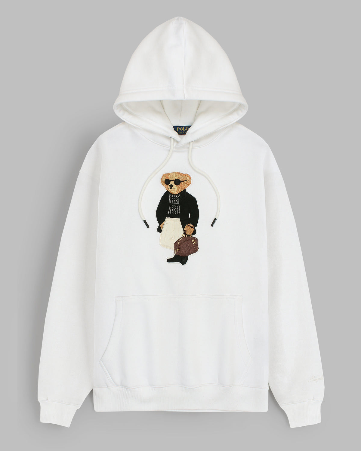 Premium Men's Bear Hoddie - White