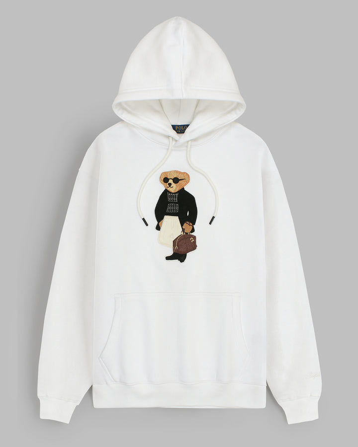 Premium Men's Bear Hoddie - White