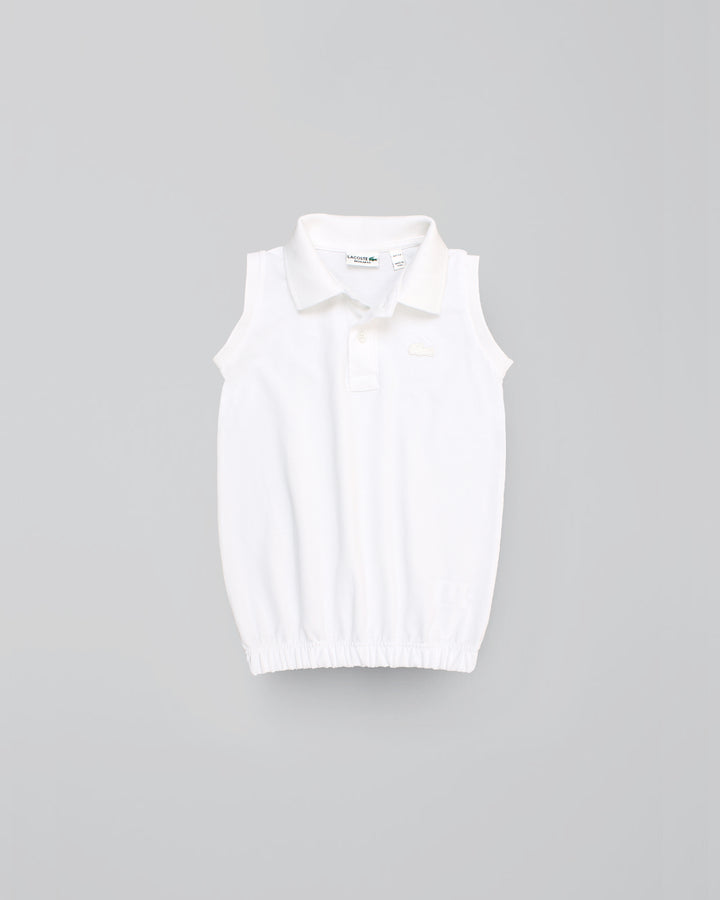 Premium Baby Girl Lac. Polo Shirt - White