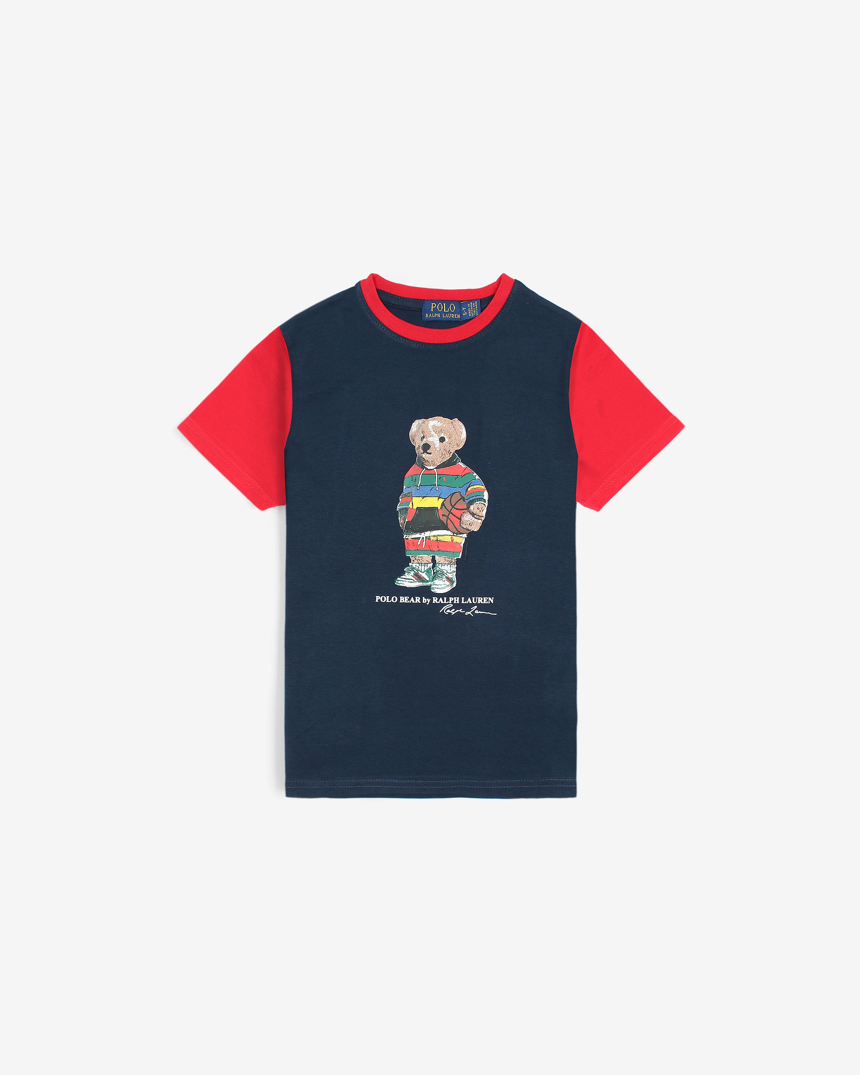 Premium Contrast Boys Bear Tee - R-B