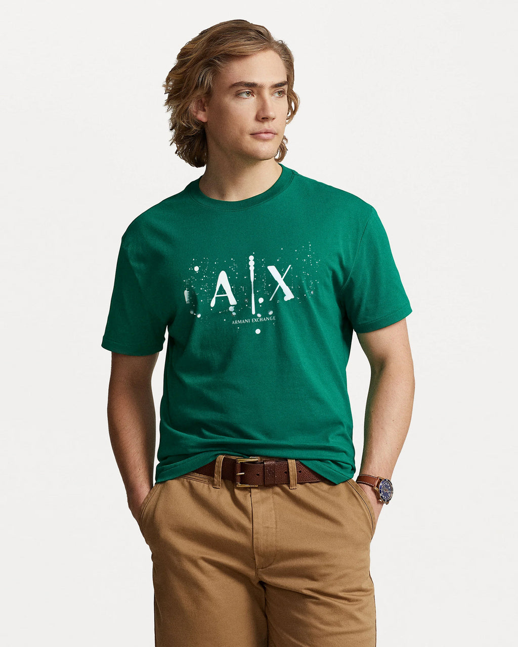 Exclusive A-X Designer Men Tee - Green