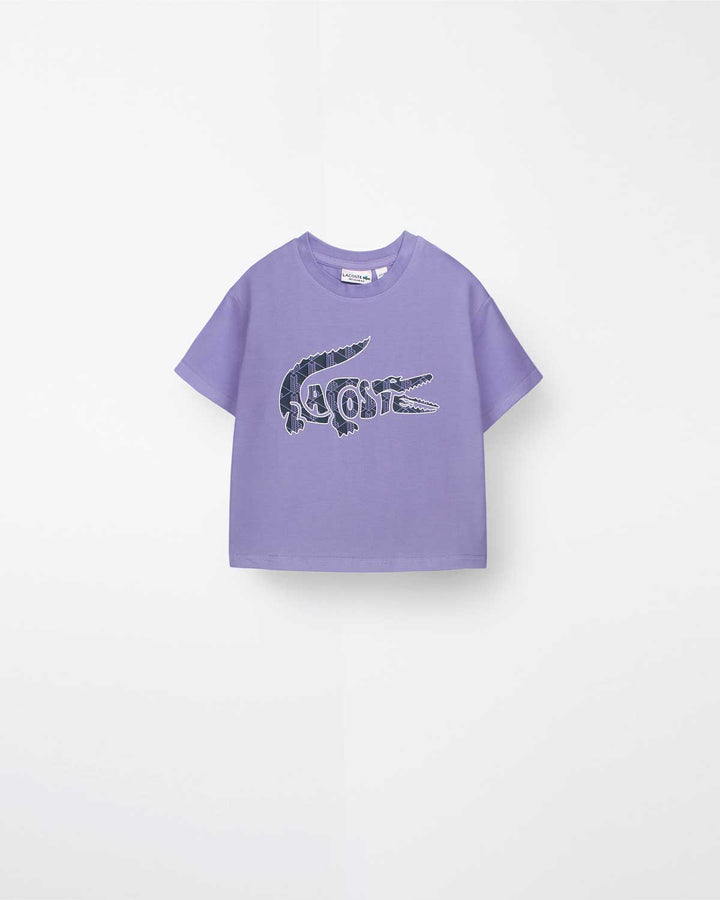 Baby Girls Croc. Oversized T Shirt - Lilac