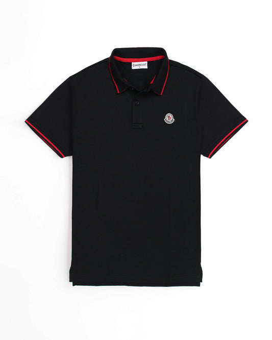 Premium Mon. Collar D. Polo - Black