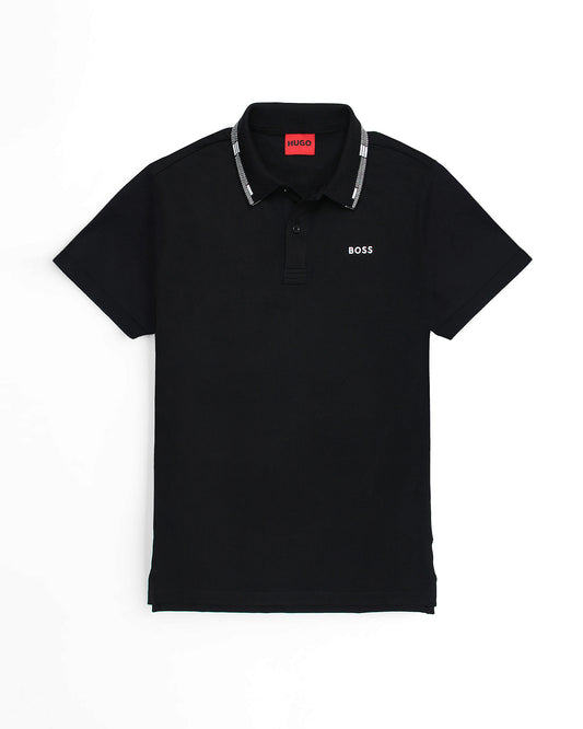 Iconic Bo/ss Basic Polo Shirt - Black
