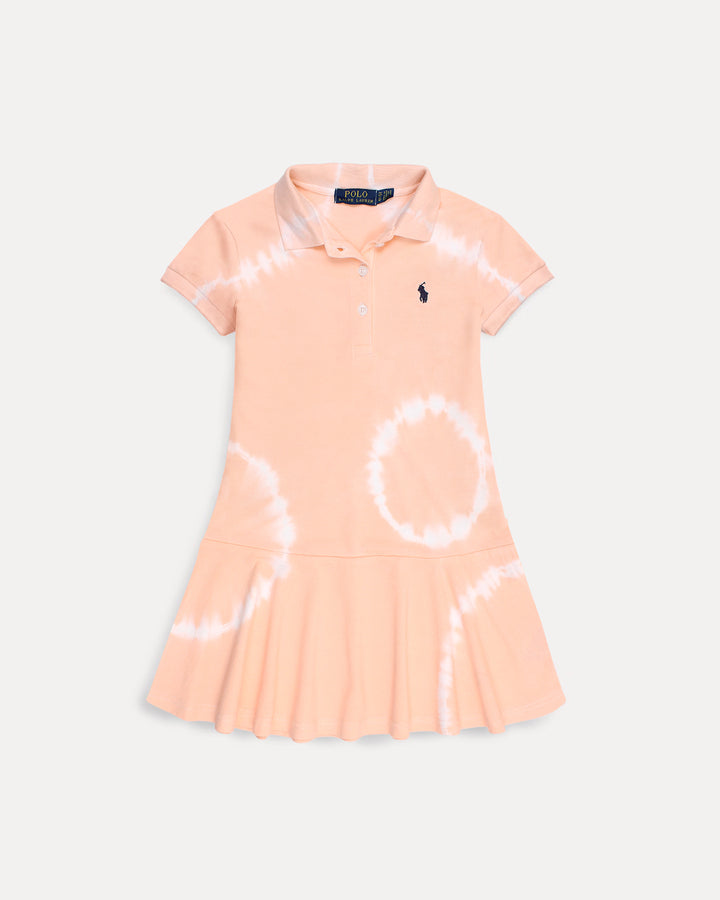 Baby Girl Iconic Polo Dress - Peach