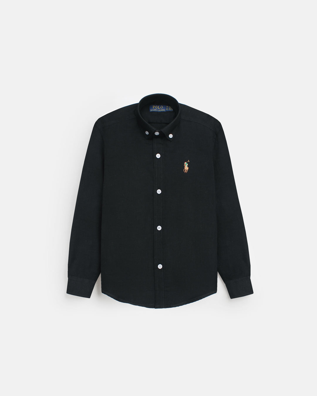 Kids Button Down Oxford Shirt - Black