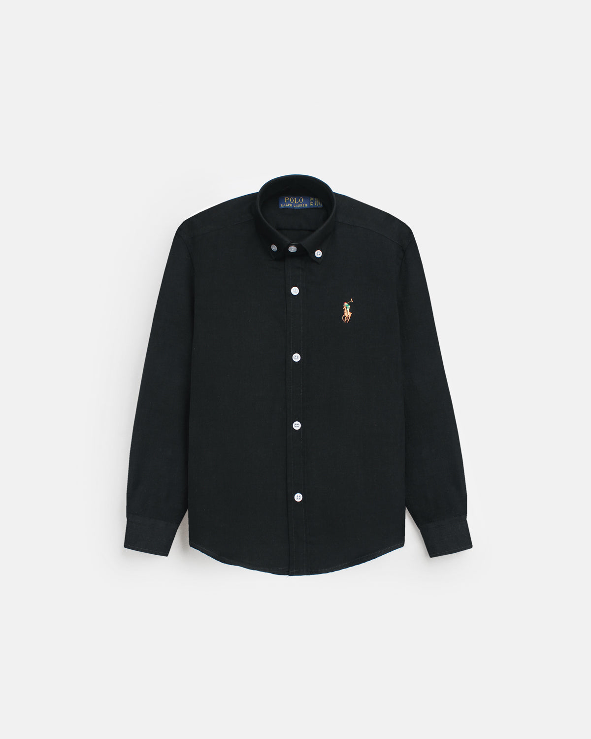 Kids Button Down Oxford Shirt - Black