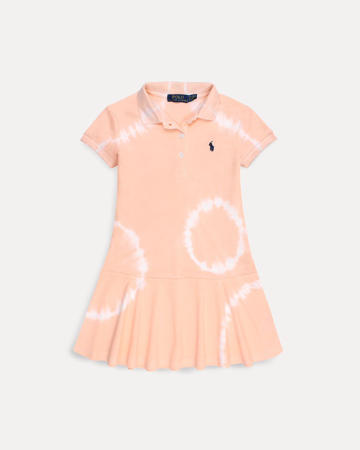 Baby Girl Iconic Polo Dress - Peach