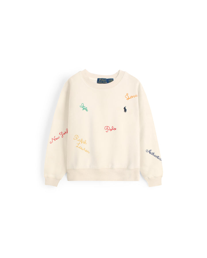 Kids Multi Word Sweatshirt - Off White