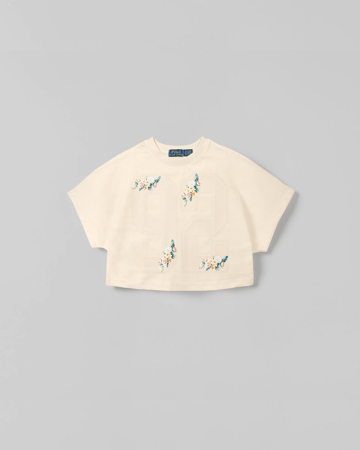 Baby Girls Cropped Flowered T Shirt - Off White
