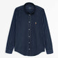 Premium Down Button Lined Shirt - Grey & Blue