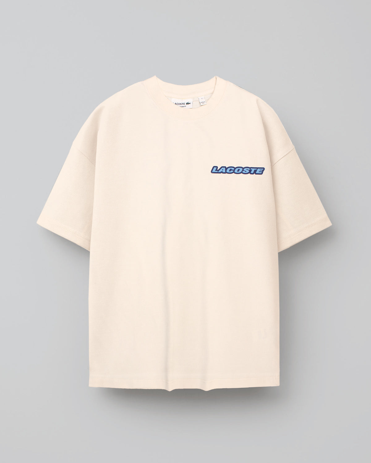 Men's Oversized Basic Lac. T Shirt - Off White
