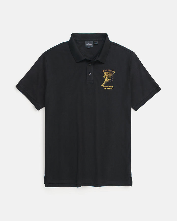 Exclusive Men's A-X Polo Shirt - Black