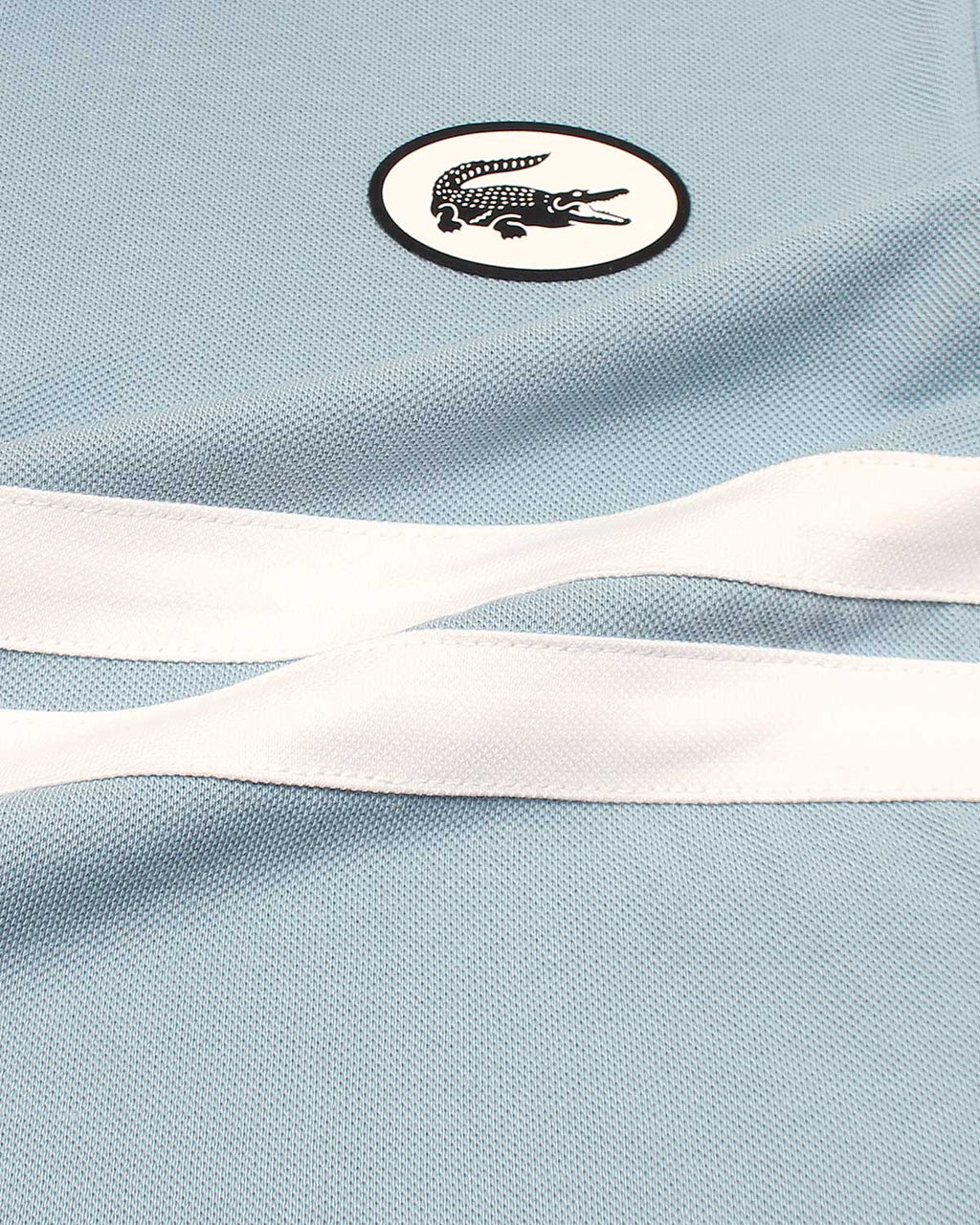 Premium Loc. Stripe Panel Men Polo - Sky Blue
