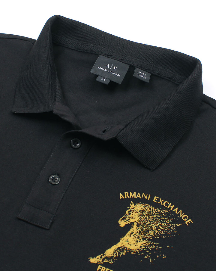 Exclusive Men's A-X Polo Shirt - Black