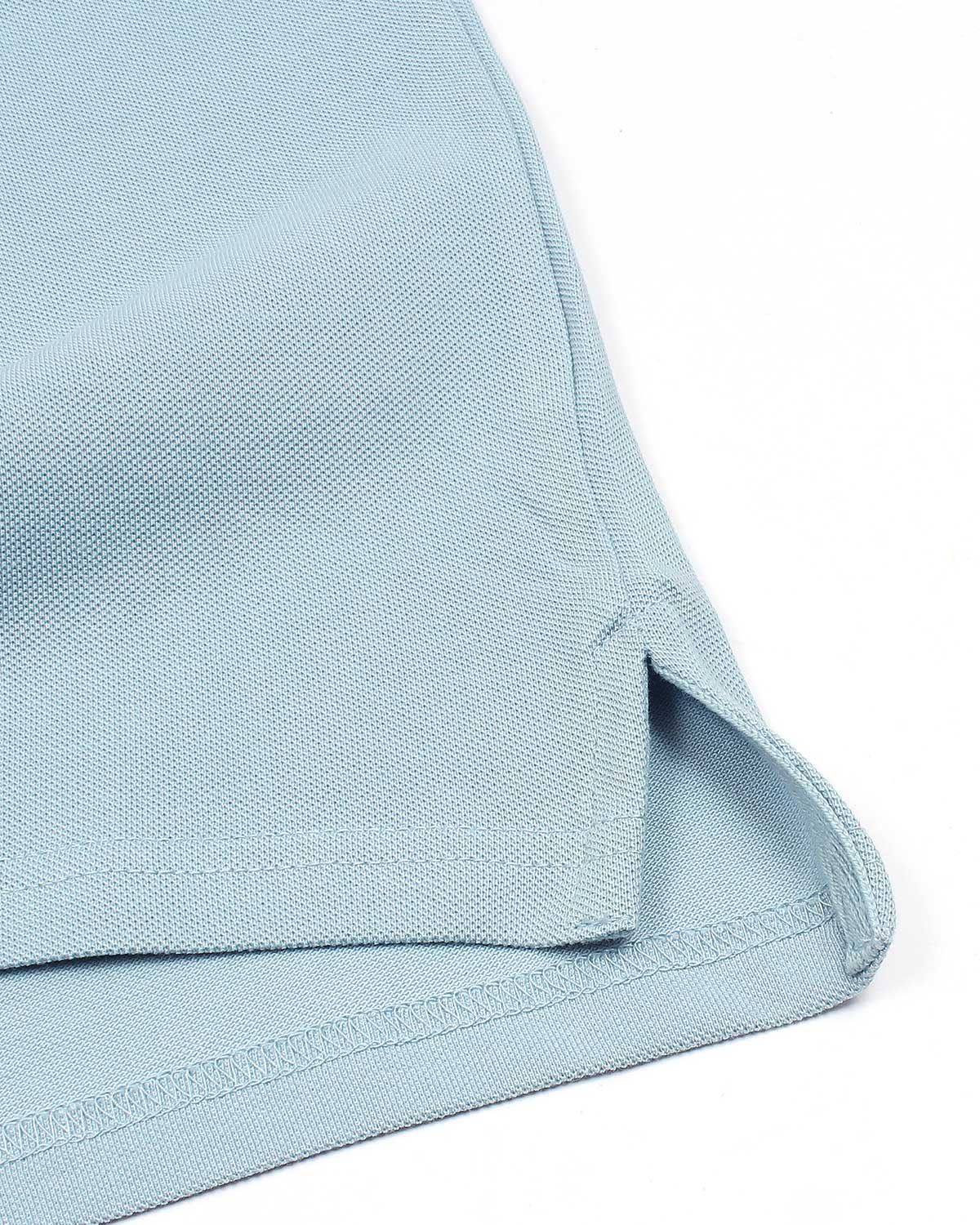 Premium Loc. Stripe Panel Men Polo - Sky Blue