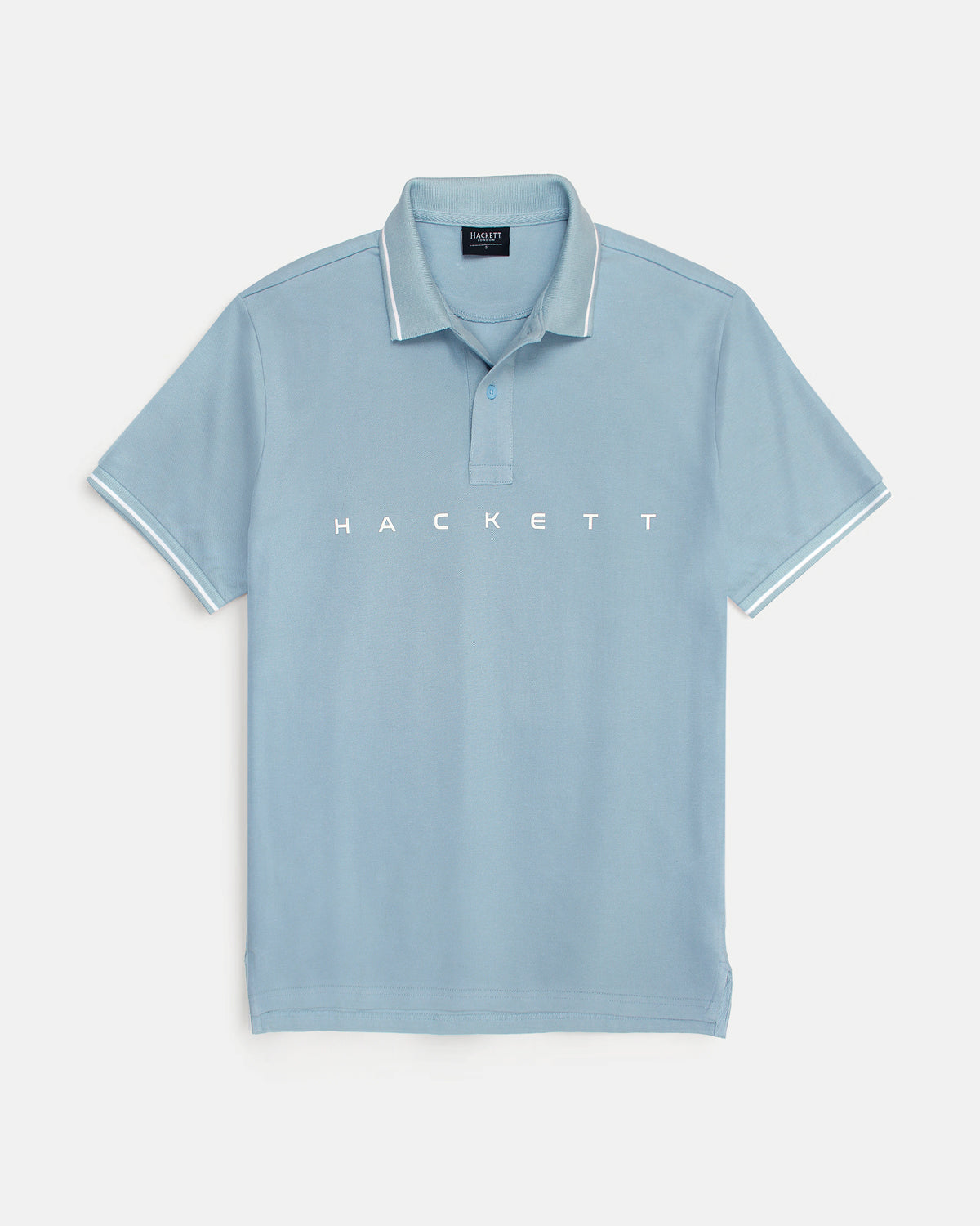 Premium HKT Men Tipped Polo Shirt - Sky Blue