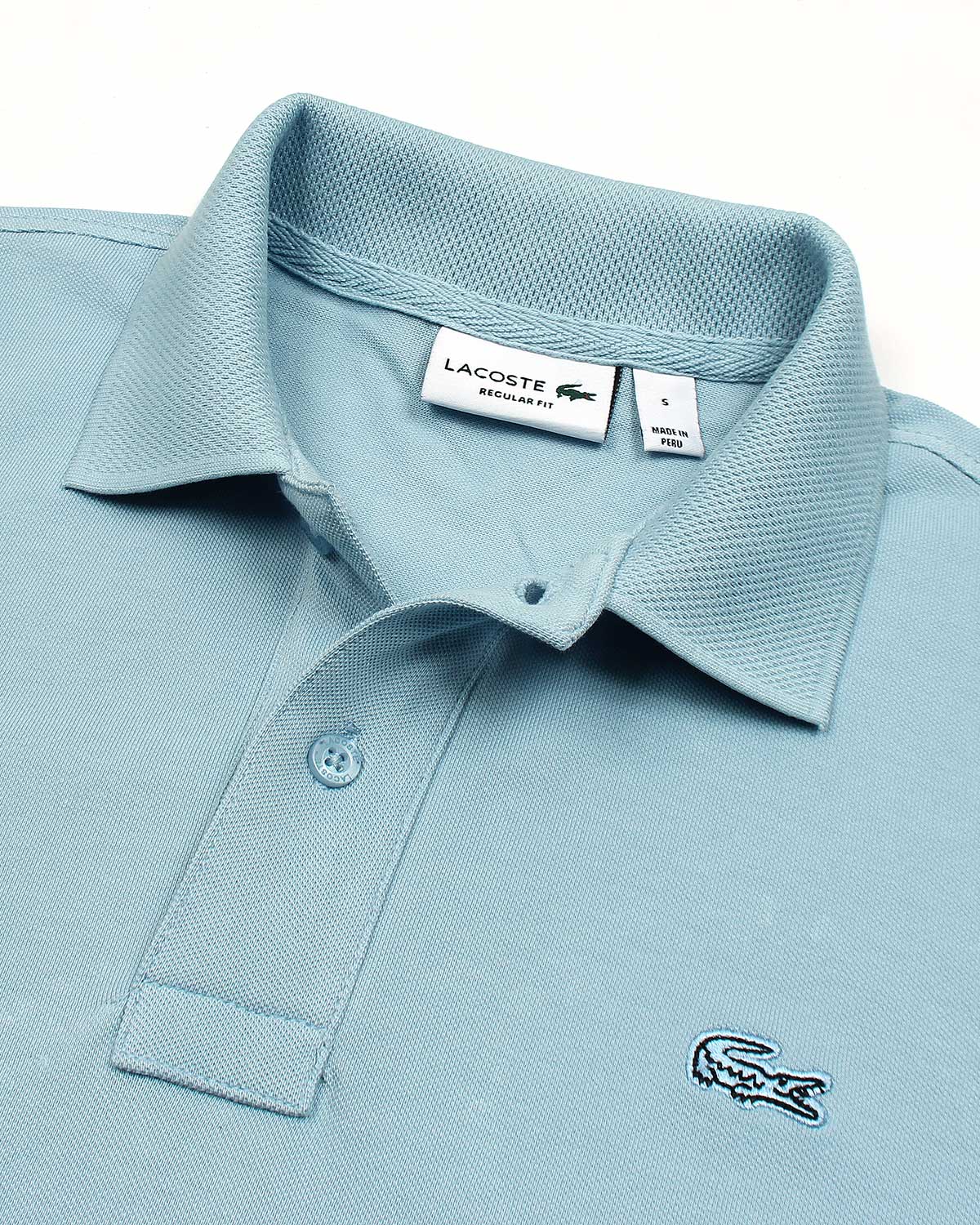 Premium Mesh L/C Men Polo Shirt - Sky Blue
