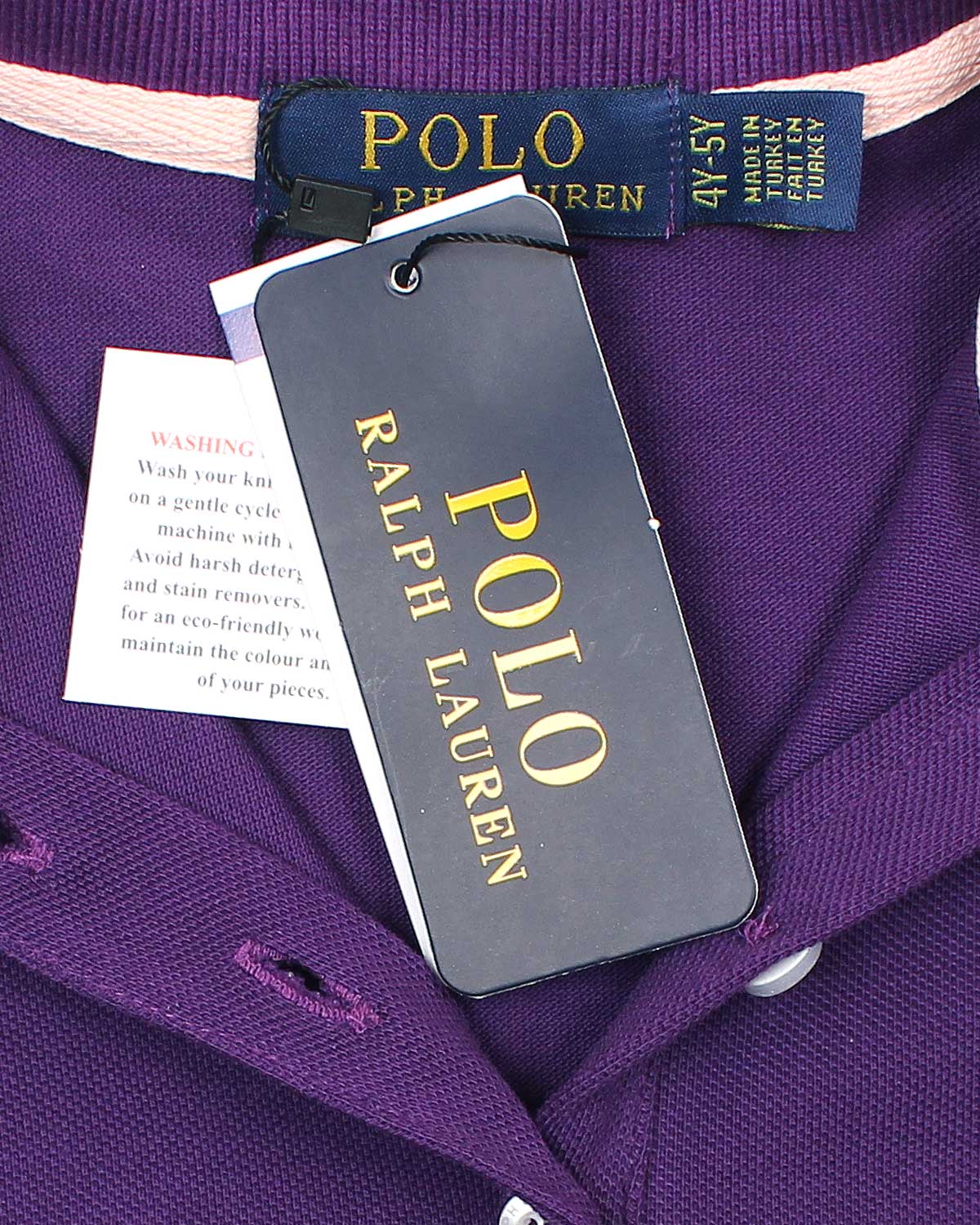 Baby Girl Iconic Polo Dress - Purple