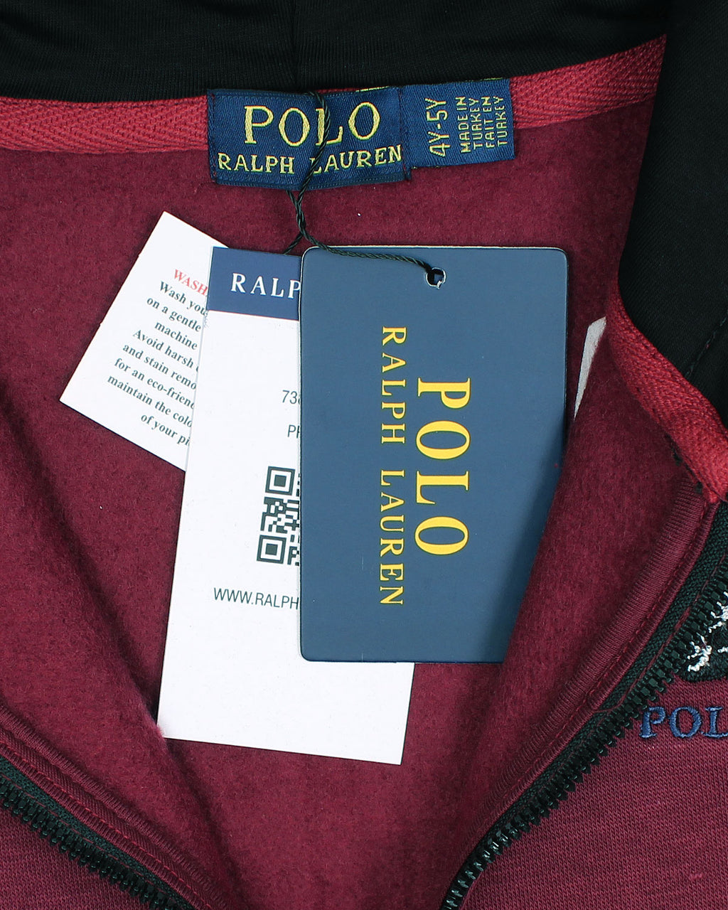 Premium Kids’ Bear Zip-Up Hoodie - Maroon