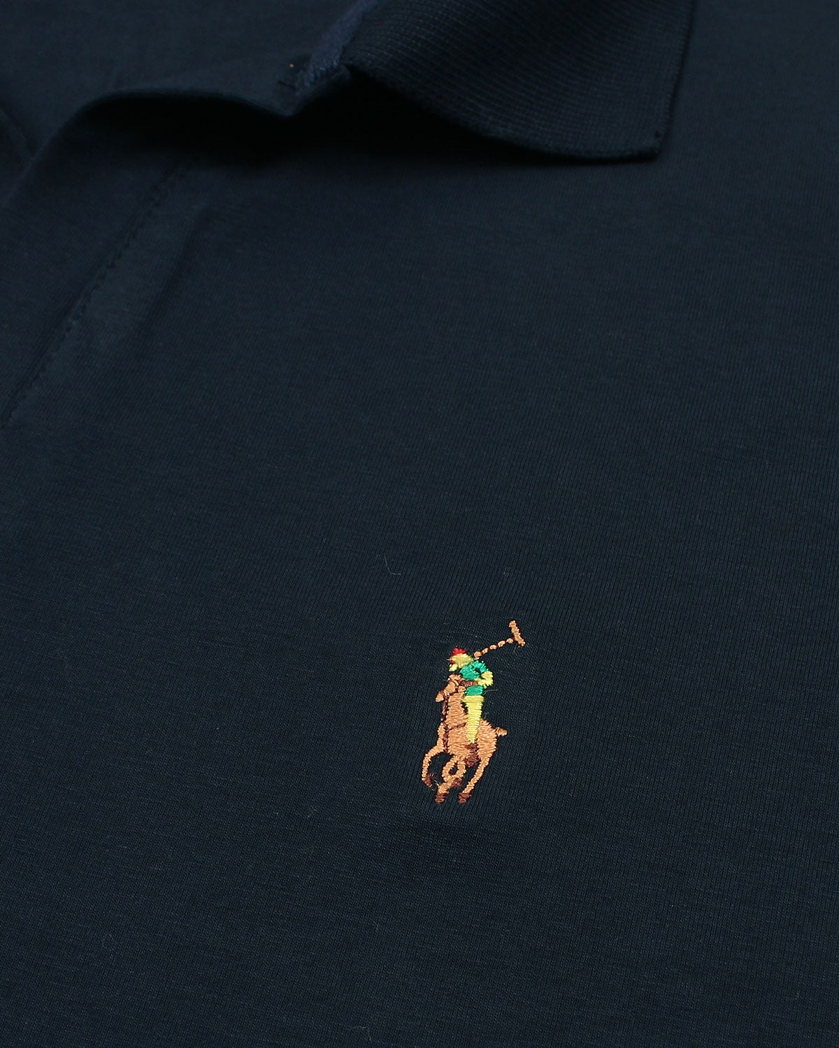 Iconic R-L Johnny Collar Polo - Navy Blue