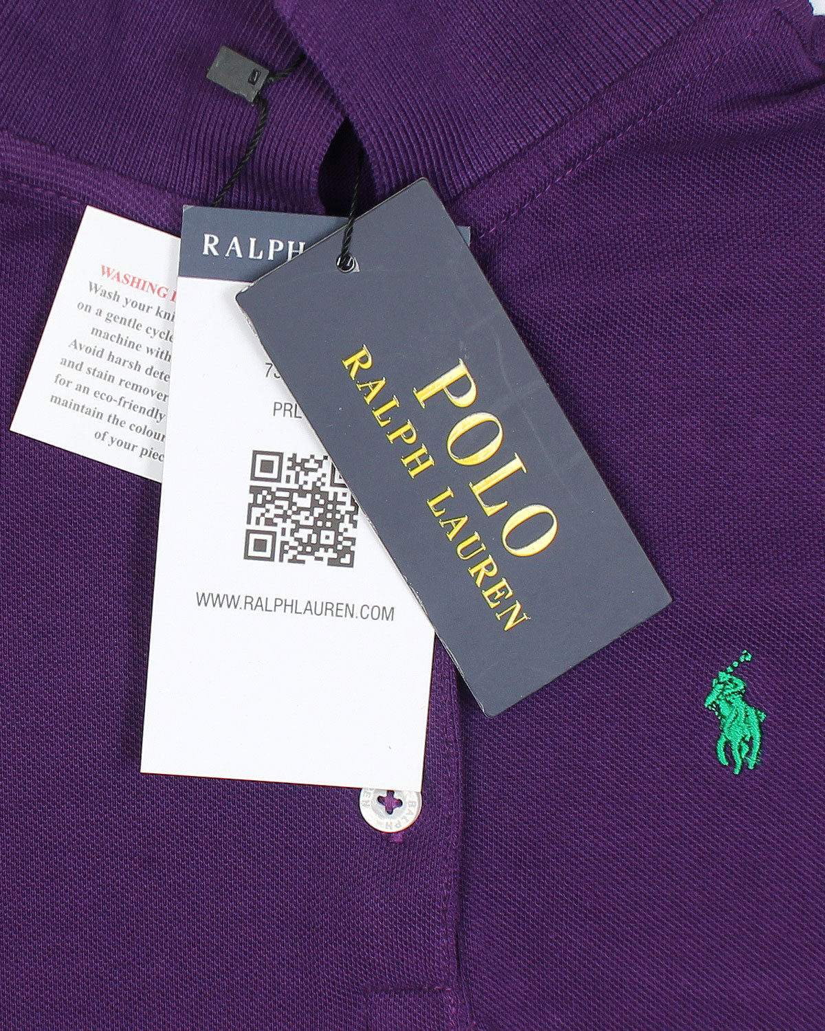 Premium Baby Girl R-L Polo Dress - Purple