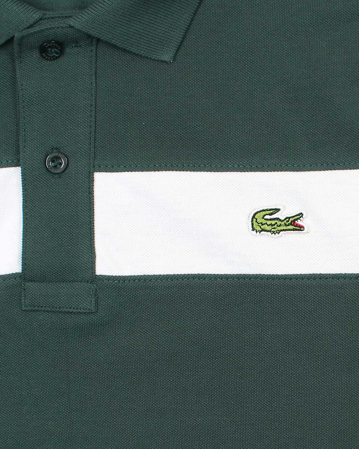 Men's Lac. Contrast Polo Shirt - Green
