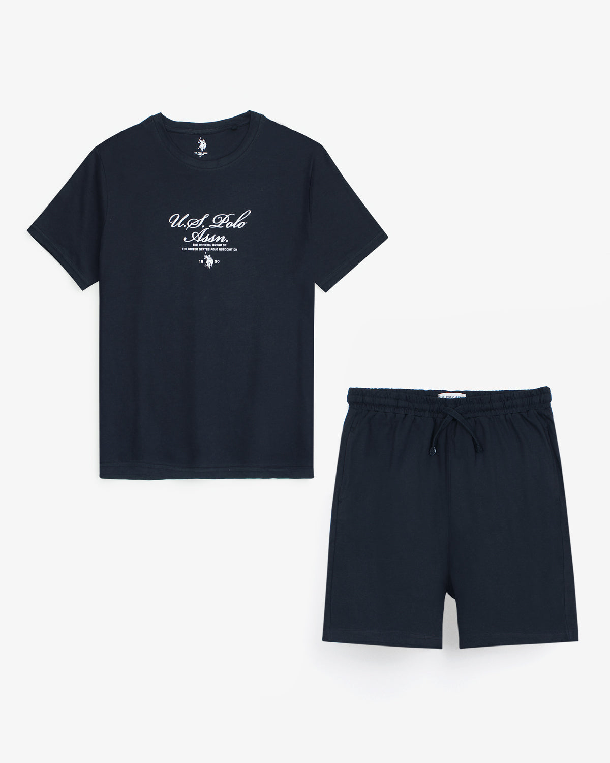 Premium Men's Tshirt/Shorts Set - Navy Blue