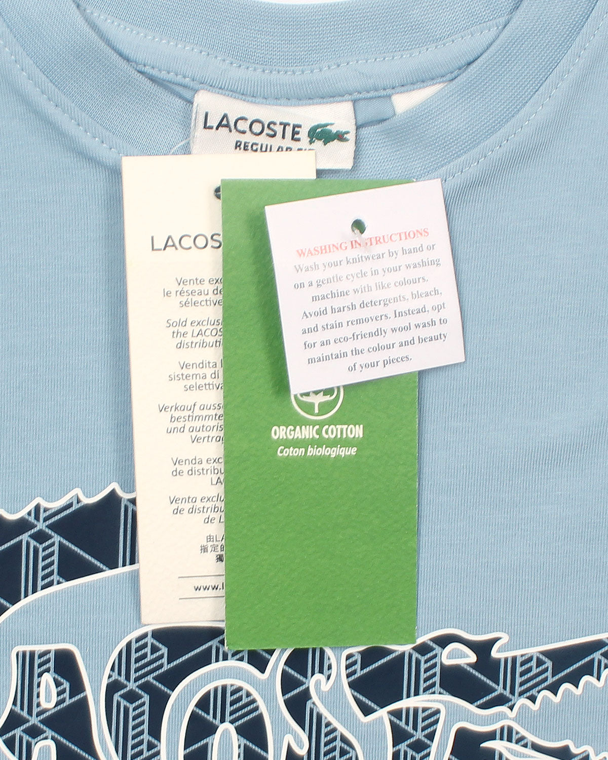 Baby Girls Croc. Oversized T Shirt - Sky Blue