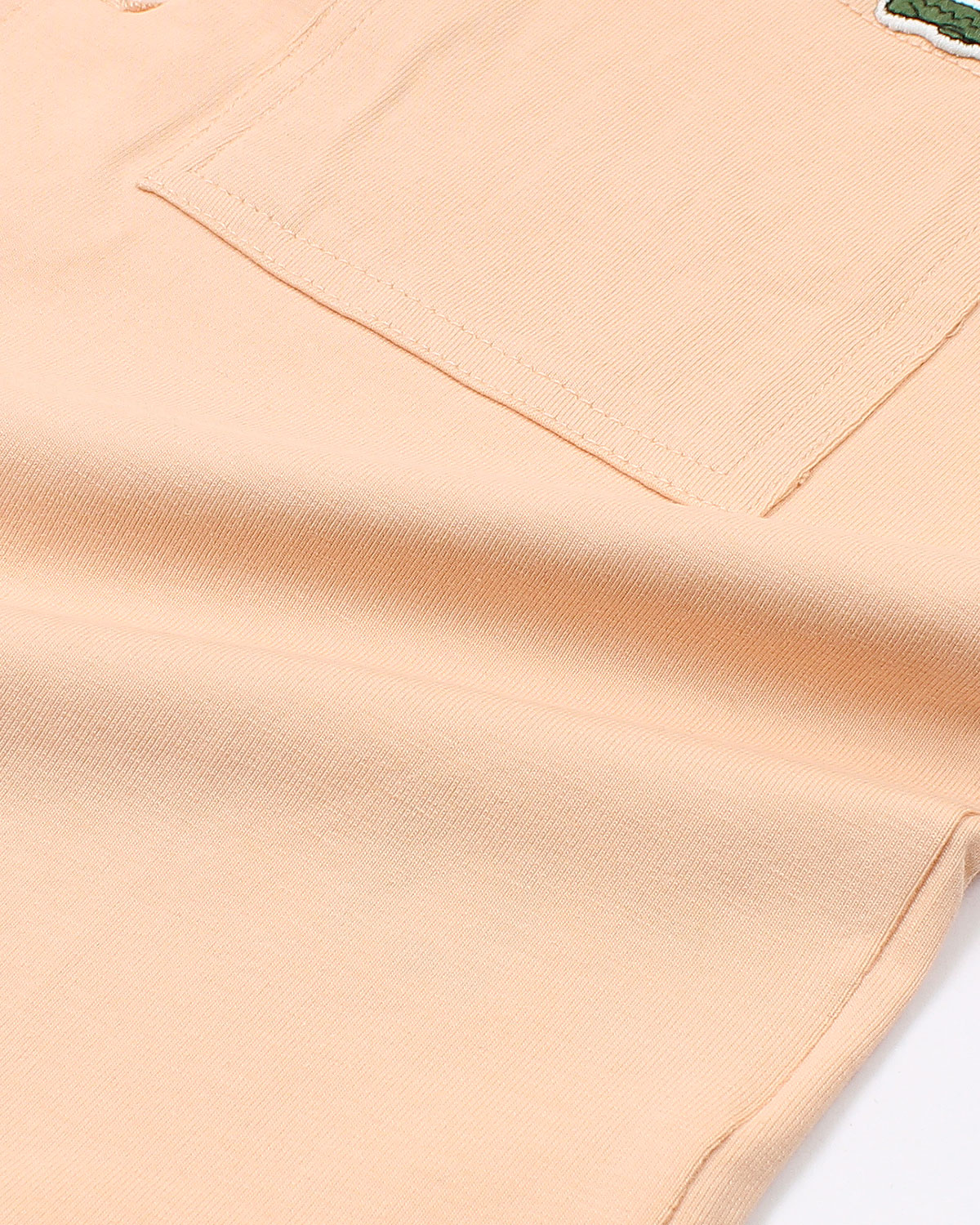 Kids Notch Lapel Tracksuit Set - Peach