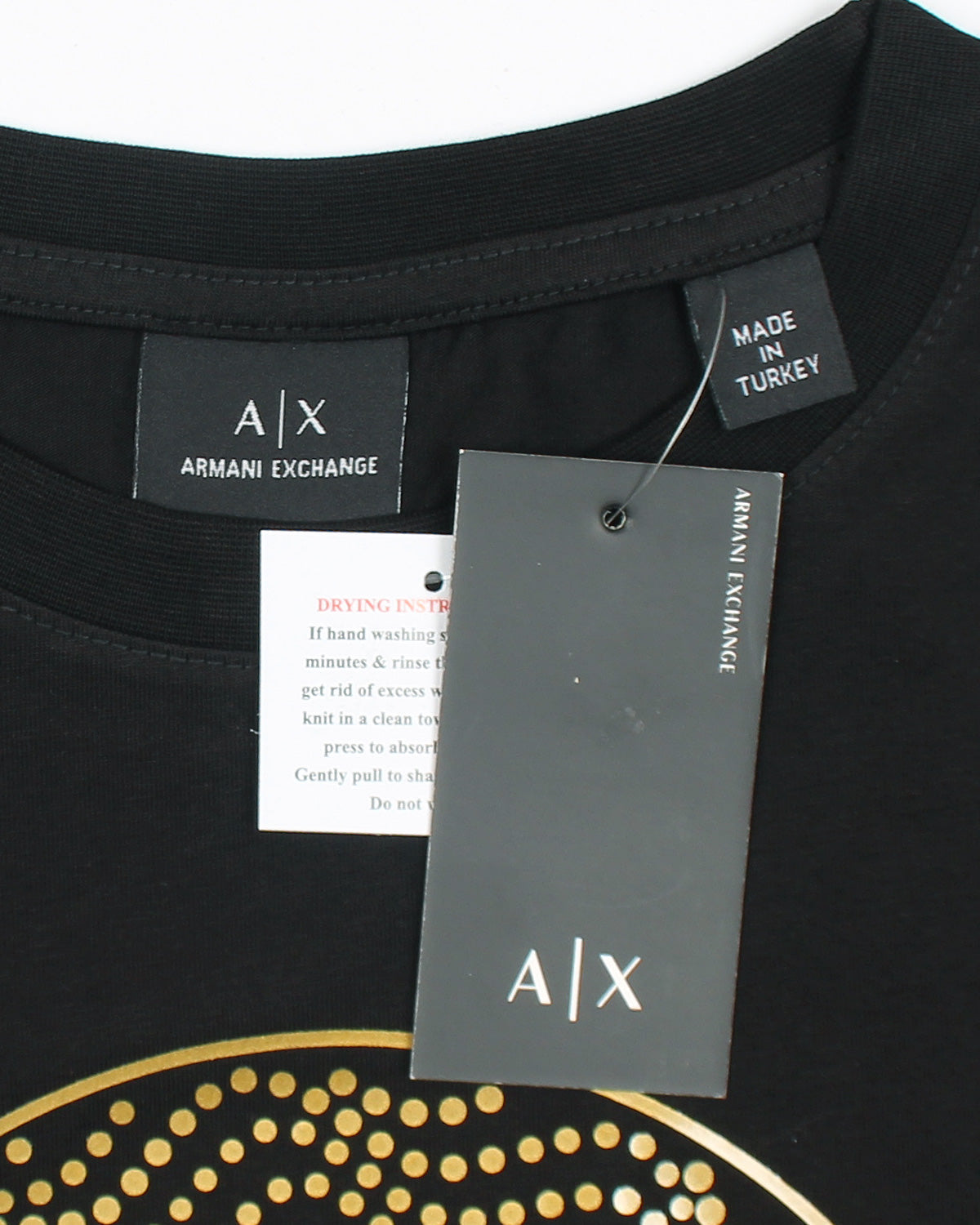 Exclusive A/X Men Gold Tee - Black