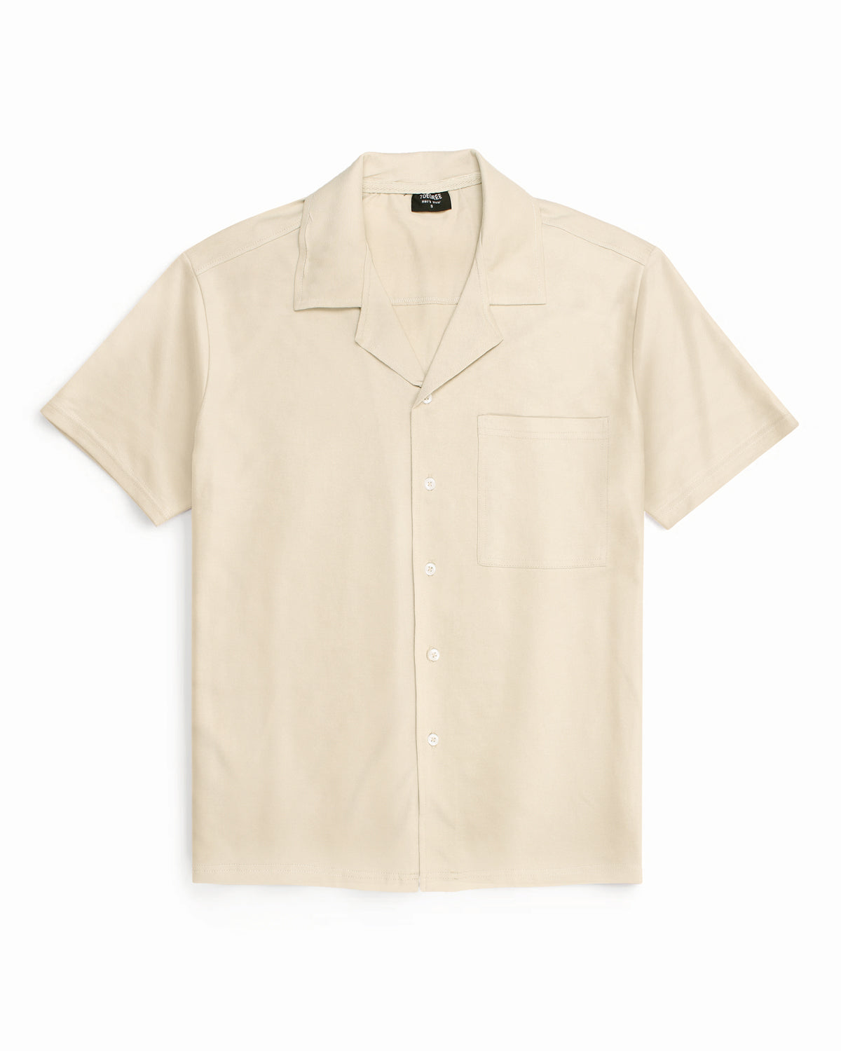 Men's Lapel Collar Pique Shirt - Off White
