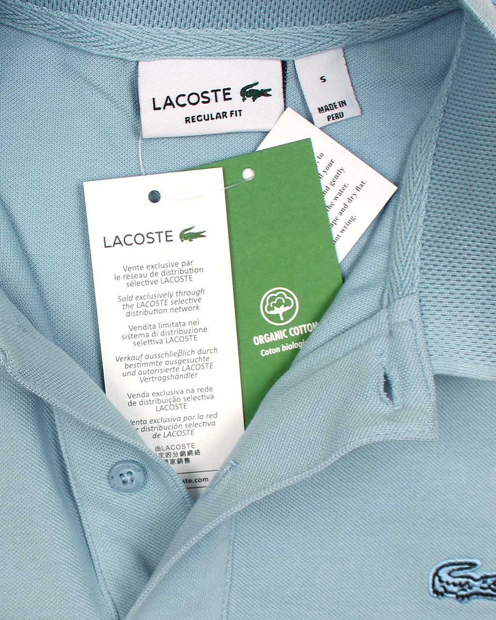 Premium Mesh L/C Men Polo Shirt - Sky Blue