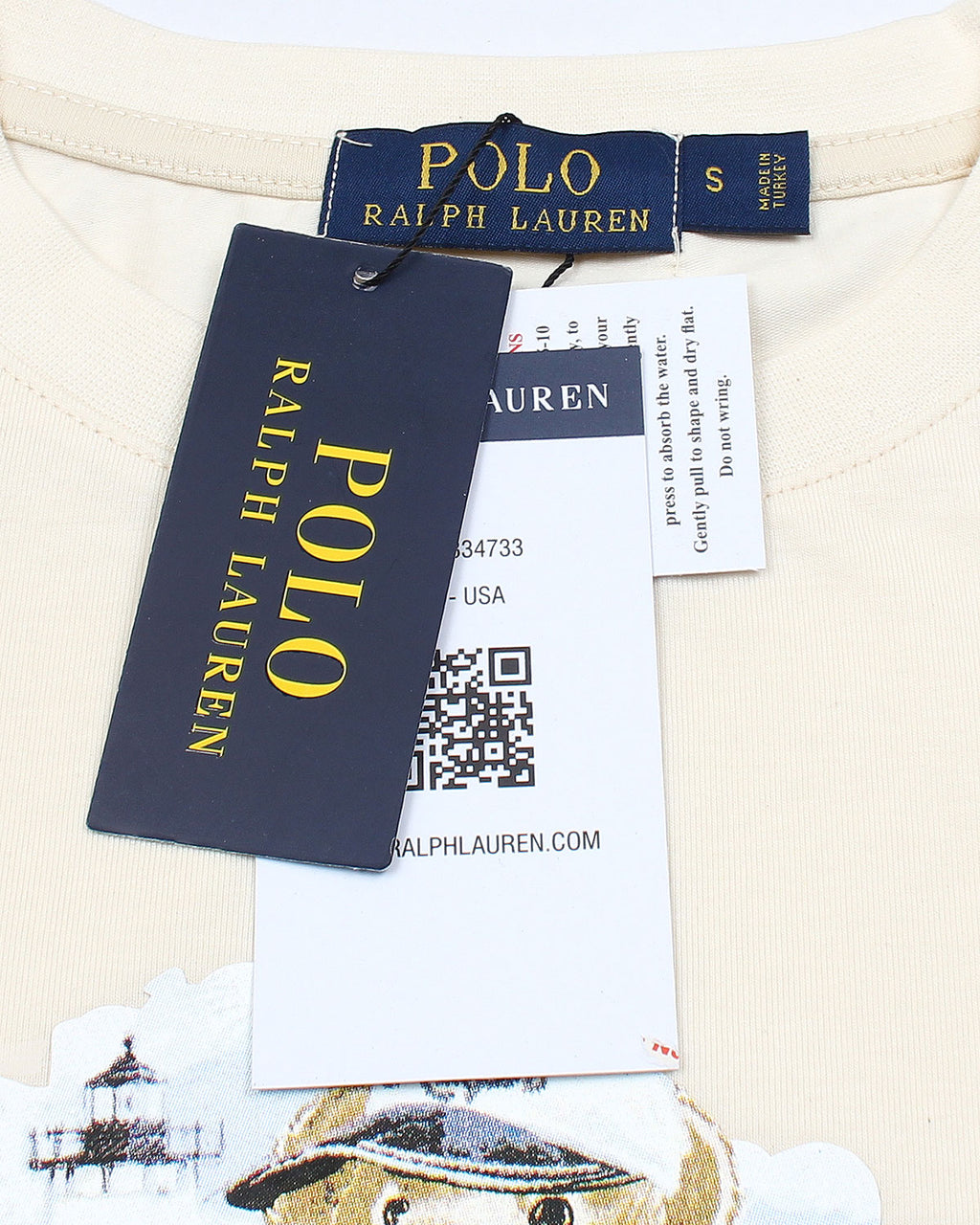 Exclusive R/L Men Bear Tee - Off White