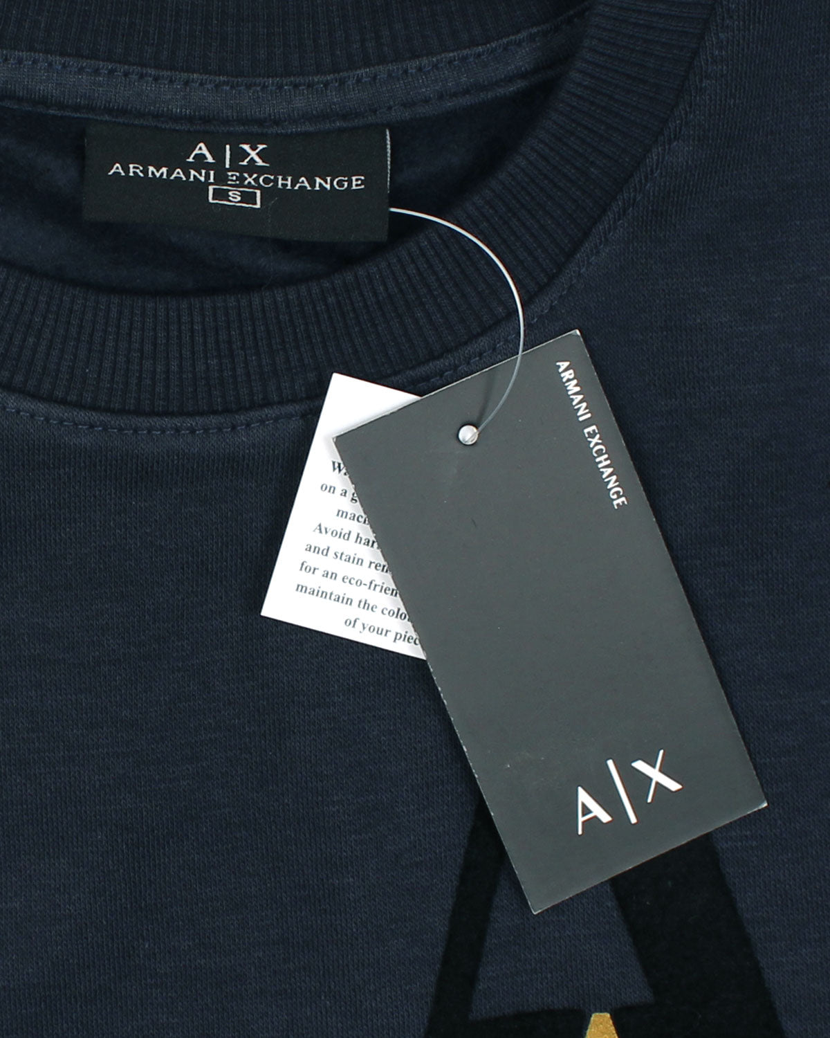 Exclusive A-X Fade Gold Men Sweat - Navy Blue